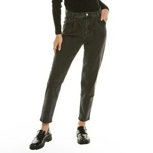 Current/Elliott Pleated Skinny Straight Jeans Women’s Size 26 Black Gray Wash